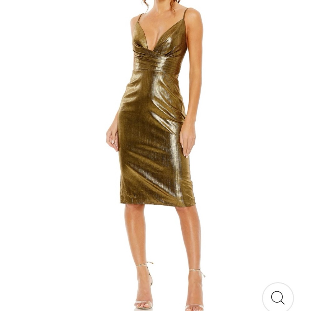 Woman’s metallic dress knee length